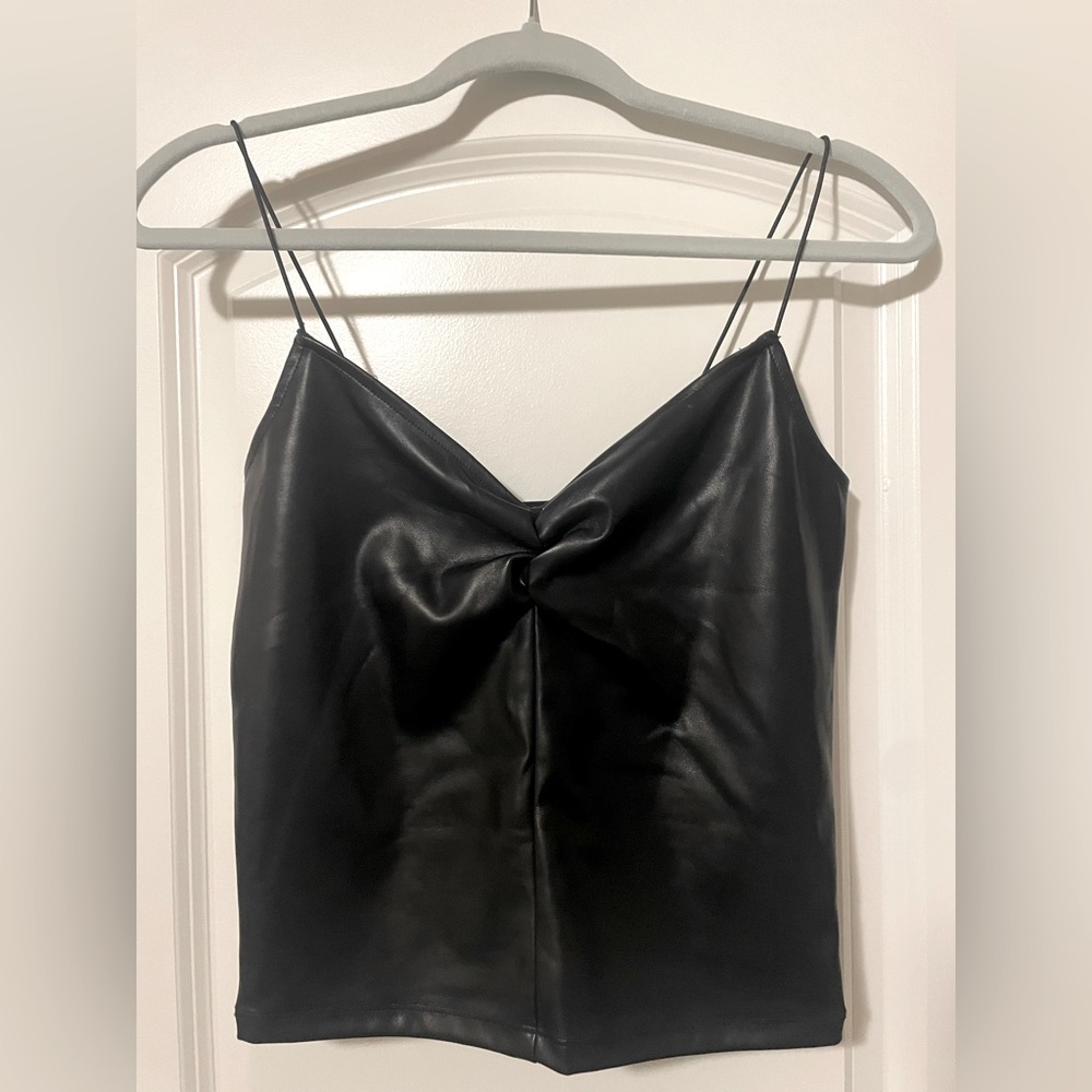 NWT HEARTLOOM black leather tank top M